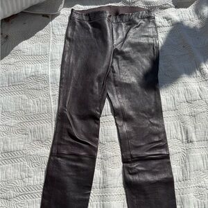 Helmet lang leather leggings